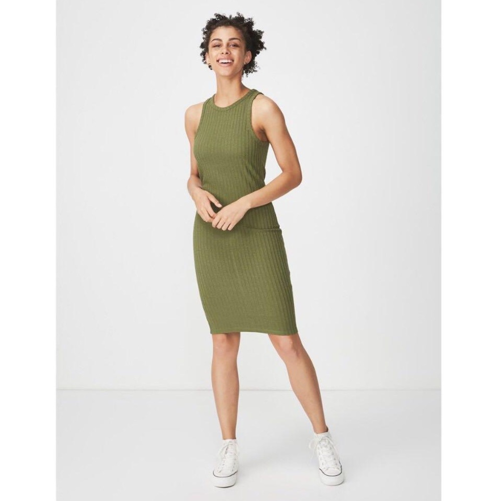 Cotton On Ribbed Midi Dress